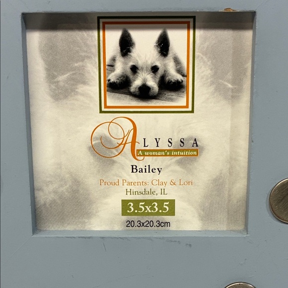 Blue and Silver Dog Picture Frame - Picture 2 of 6